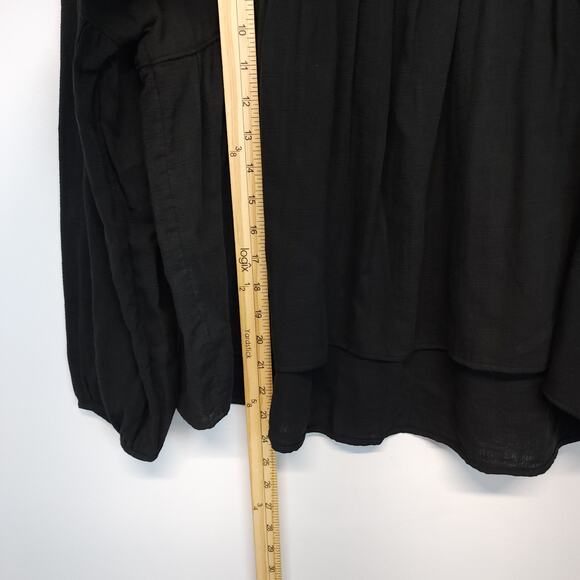 Madewell Pleated Monterey Top Size S Black Lightweight Knit Flowy 100% Cotton - Picture 14 of 16